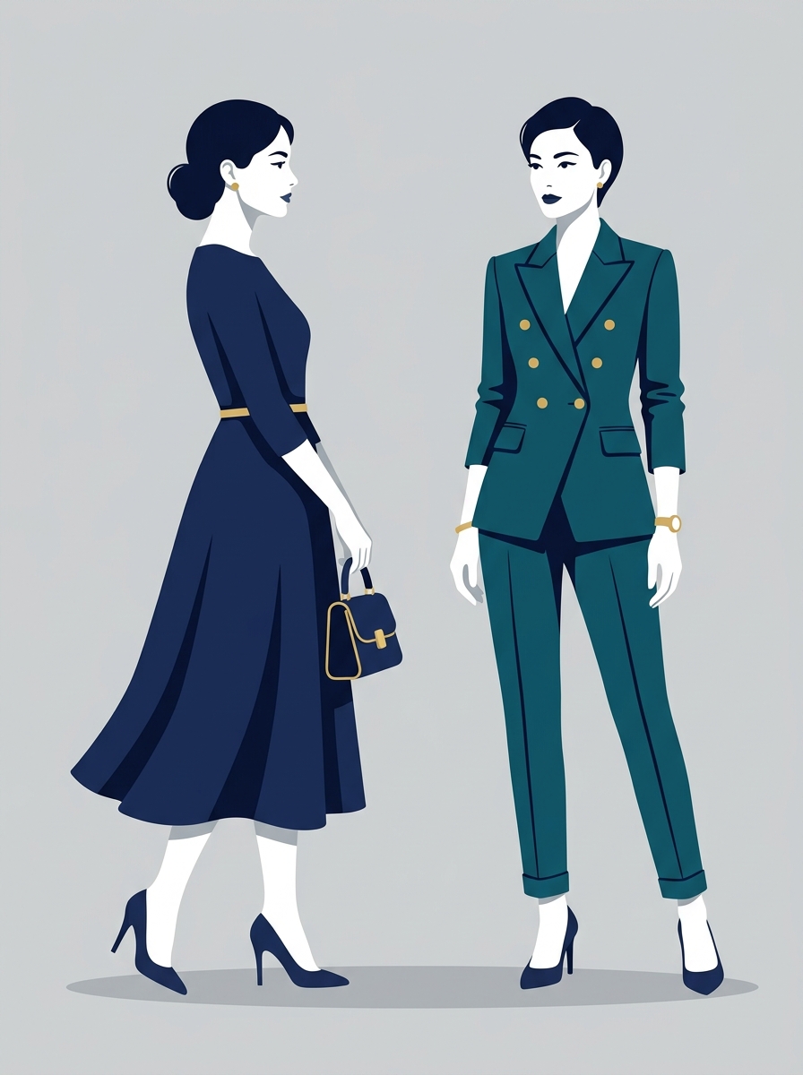 Mujeres - Vestido midi o traje sastre